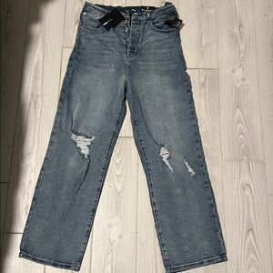 Fashion Nova High Waist Distressed Denim NWT